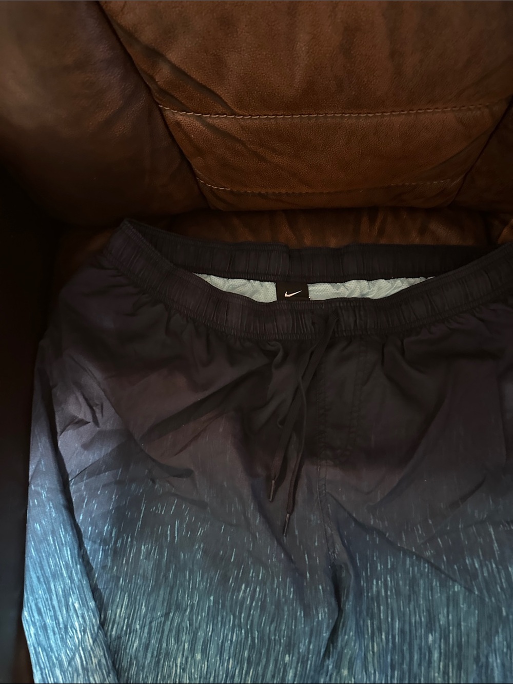 Nike Men’s Black and Blue Ombre Swim Shorts